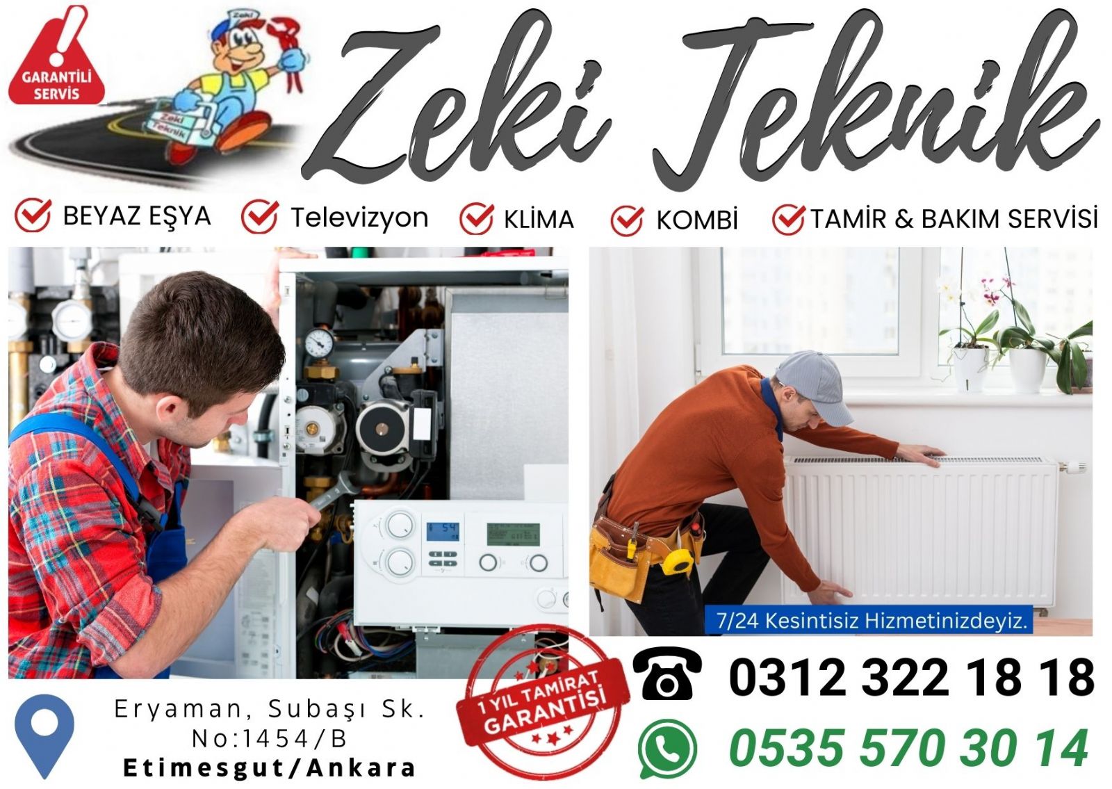 Eryaman Kombi Bakımı Petek Temizleme
